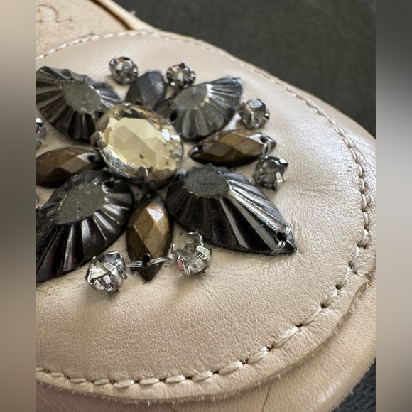 Yosi Samra Orly leather with rhinestone embellishment foldable ballet flats sz 8 - Picture 9 of 9